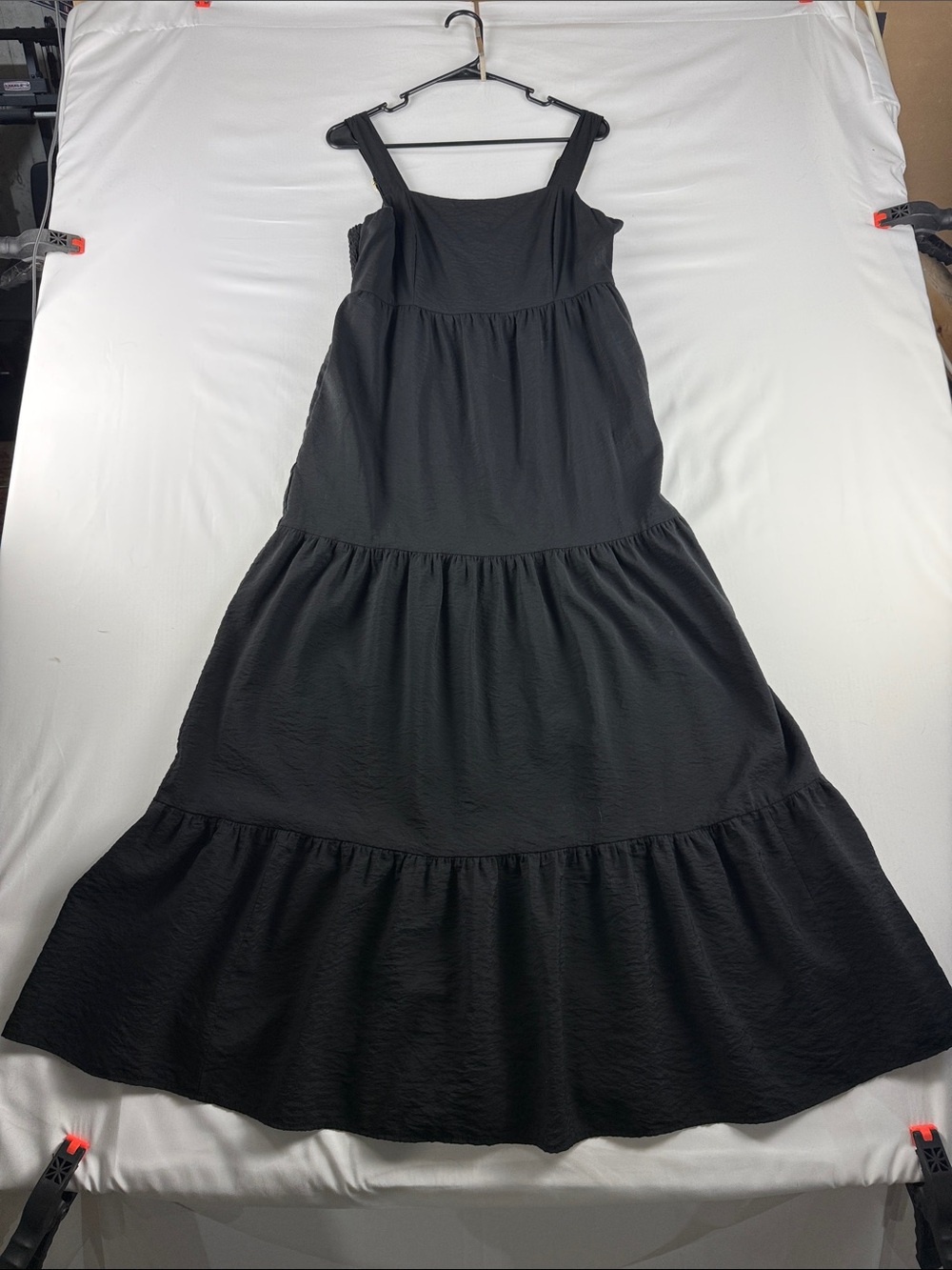 Nine West Black Maxi Dress Size Large Adjustable Straps Lined Like New
